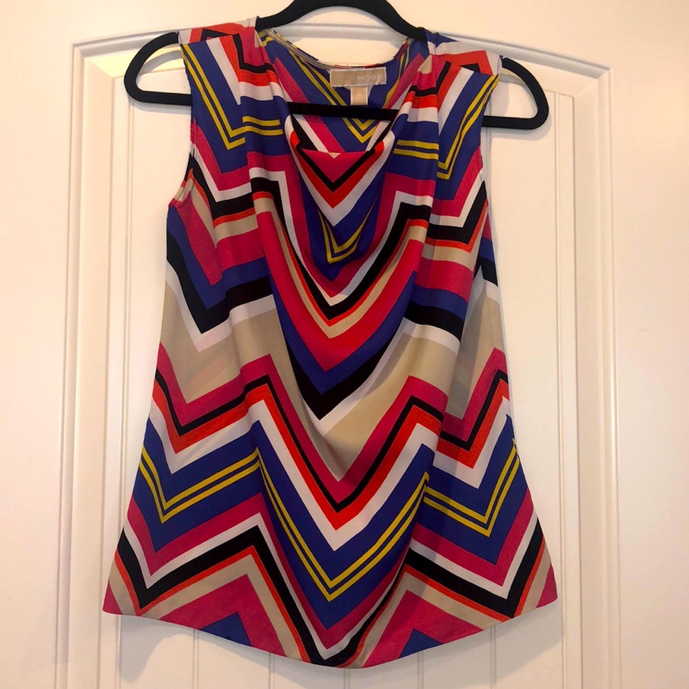 MK Multi Chevron Print Blouse